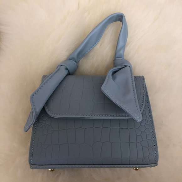 Baby Blue Faux Leather Purse NWOT - Picture 4 of 11